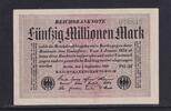 Weimarer Republik, Reichsbank, 50 Millionen Mark Ro.108h, DEU-123c, Papier weiß, Wz. Ringe, FZ: PG schwarz, KN: grün, -