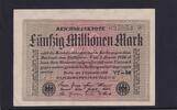 Weimarer Republik, Reichsbank, 50 Millionen Mark Ro.108e, DEU-123h, Papier weiß, KN 6stellig grün, Wz. Hakensterne, FZ:YZ, -