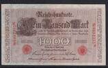 Deutsches Reich, Kaiserreich, 1000 Mark Ro.45c, Deu-40c, KN 7stellig, Serie: K, Udr. Bst. S, Inflationsausgabe, -