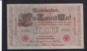 Deutsches Reich, Kaiserreich, 1000 Mark Ro.45c, Deu-40c, KN 7stellig, Serie: K, Udr. Bst. S, Inflationsausgabe, hohe KN, -