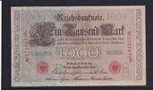 Deutsches Reich, Kaiserreich, 1000 Mark Ro.45c, Deu-40c, KN 7stellig, Serie: K, Udr. Bst. R, Inflationsausgabe, -