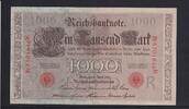 Deutsches Reich, Kaiserreich, 1000 Mark Ro.45c, Deu-40c, KN 7stellig, Serie: K, Udr. Bst. R, Inflationsausgabe, -
