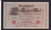 Deutsches Reich, Kaiserreich, 1000 Mark Ro.45c, Deu-40c, KN 7stellig, Serie: J, Udr. Bst. Q, Inflationsausgabe, -