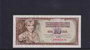 Jugoslawien 10 Dinara kurze KN, -