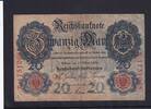 Deutsches Reich, Kaiserreich, 20 Mark Ro.24b, DEU-21b, KN: 7 stellig Serie A Udr. Bst. B, -