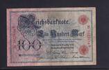 Deutsches Reich, Kaiserreich, 100 Mark Ro.23a, DEU-20a, KN 25 mm lang, Serie: B, Udr. Bst. Q, -