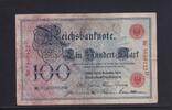 Deutsches Reich, Kaiserreich, 100 Mark Ro.23a, DEU-20a, KN 25 mm lang, Serie: D, Udr. Bst. Q, -