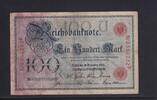 Deutsches Reich, Kaiserreich, 100 Mark Ro.23b, DEU-20b, KN 29 mm lang, Serie: B, Udr. Bst. U, -