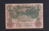 Deutsches Reich, Kaiserreich, 50 Mark Ro.25a, DEU-22a, KN 6stellig, Serie: A, Udr. Bst: I, -