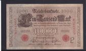Kaiserreich, Reichsbanknote, 1000 Mark Ro.39, DEU-36, Serie: A, Udr. Bst. P, -