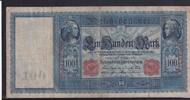 Kaiserreich, Reichsbanknote, 100 Mark Ro.38, DEU-35, Serie: D, -
