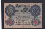 Kaiserreich, Reichsbanknote, 20 Mark Ro.40b, DEU-37b, KN 7 stellig, Serie: A, Udr. Bst. U, -