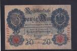 Kaiserreich, Reichsbanknote, 20 Mark Ro.40b, DEU-37b, KN 7 stellig, Serie: A, Udr. Bst. U, -