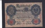 Kaiserreich, Reichsbanknote, 20 Mark Ro.40b, DEU-37b, KN 7 stellig, Serie: A, Udr. Bst. U, -