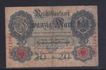 Kaiserreich, Reichsbanknote, 20 Mark Ro.40b, DEU-37b, KN 7 stellig, Serie: F, Udr. Bst. L, -
