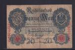 Kaiserreich, Reichsbanknote, 20 Mark Ro.40b, DEU-37b, KN 7 stellig, Serie: F, Udr. Bst. L, -