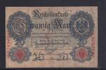 Kaiserreich, Reichsbanknote, 20 Mark Ro.40b, DEU-37b, KN 7 stellig, Serie: G, Udr. Bst. G, -