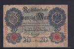 Kaiserreich, Reichsbanknote, 20 Mark Ro.40b, DEU-37b, KN 7 stellig, Serie: G, Udr. Bst. C, -