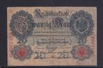 Kaiserreich, Reichsbanknote, 20 Mark Ro.40b, DEU-37b, KN 7 stellig, Serie: G, Udr. Bst. C, -