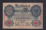 Kaiserreich, Reichsbanknote, 20 Mark Ro.40b, DEU-37b, KN 7 stellig, Serie: E, Udr. Bst. L, -