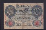 Kaiserreich, Reichsbanknote, 20 Mark Ro.40b, DEU-37b, KN 7 stellig, Serie: F, Udr. Bst. J, -