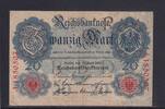 Weimarer Republik, Reichsbank, 20 Mark Ro.40b, DEU-37b, KN 7 stellig, Serie: J, Udr. Bst. R, -