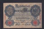Weimarer Republik, Reichsbank, 20 Mark Ro.40b, DEU-37b, KN 7 stellig, Serie: H, Udr. Bst. G, -