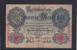 Weimarer Republik, Reichsbank, 20 Mark Ro.40b, DEU-37b, KN 7 stellig, Serie: H, Udr. Bst. C, -