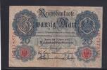 Weimarer Republik, Reichsbank, 20 Mark Ro.40b, DEU-37b, KN 7 stellig, Serie: H, Udr. Bst. B, -
