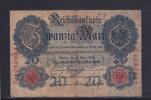 Weimarer Republik, Reichsbank, 20 Mark Ro.40b, DEU-37b, KN 7 stellig, Serie: G, Udr. Bst. Z, -