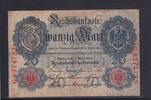 Weimarer Republik, Reichsbank, 20 Mark Ro.40b, DEU-37b, KN 7 stellig, Serie: G, Udr. Bst. J, -