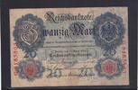 Weimarer Republik, Reichsbank, 20 Mark Ro.40b, DEU-37b, KN 7 stellig, Serie: G, Udr. Bst. J, -