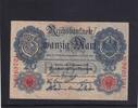 Kaiserreich, Reichsbanknote, 20 Mark Ro.47b, DEU-41b, KN 7 stellig Serie: N, Udr. Bst. V, -