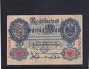 Kaiserreich, Reichsbanknote, 20 Mark Ro.47b, DEU-41b, KN 7 stellig Serie: N, Udr. Bst. U, -