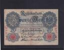 Kaiserreich, Reichsbanknote, 20 Mark Ro.47b, DEU-41b, KN 7 stellig Serie: M, Udr. Bst. S, -