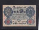 Kaiserreich, Reichsbanknote, 20 Mark Ro.47b, DEU-41b, KN 7 stellig Serie: L, Udr. Bst. S, -