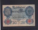 Kaiserreich, Reichsbanknote, 20 Mark Ro.47b, DEU-41b, KN 7 stellig Serie: L, Udr. Bst. P, -