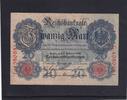 Kaiserreich, Reichsbanknote, 20 Mark Ro.47b, DEU-41b, KN 7 stellig Serie: L, Udr. Bst. A, -