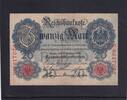 Kaiserreich, Reichsbanknote, 20 Mark Ro.47b, DEU-41b, KN 7 stellig Serie: K, Udr. Bst. P, -