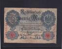 Kaiserreich, Reichsbanknote, 20 Mark Ro.47b, DEU-41b, KN 7 stellig Serie: K, Udr. Bst. O, hohe KN -