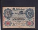 Kaiserreich, Reichsbanknote, 20 Mark Ro.47b, DEU-41b, KN 7 stellig Serie: K, Udr. Bst. K, niedrige KN -