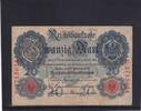 Kaiserreich, Reichsbanknote, 20 Mark Ro.47b, DEU-41b, KN 7 stellig Serie: K, Udr. Bst. E, -