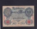 Kaiserreich, Reichsbanknote, 20 Mark Ro.47b, DEU-41b, KN 7 stellig Serie: J, Udr. Bst. W, -