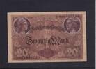Kaiserreich, Reichsbanknote, 20 Mark Ro.49b, DEU-55b, KN 7 stellig, Serie: E, -