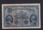 Kaiserreich, Reichsbanknote, 5 Mark Ro.48b, DEU-54b, KN 7 stellig FZ: G -