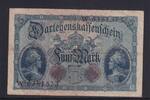 Kaiserreich, Reichsbanknote, 5 Mark Ro.48b, DEU-54b, KN 7 stellig FZ: W -