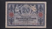 Kaiserreich, Reichsbanknote, 20 Mark Ro.53, DEU-42, Serie: F, Udr. Bst. L, -