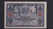 Kaiserreich, Reichsbanknote, 20 Mark Ro.53, DEU-42, Serie: F, Udr. Bst. L, -