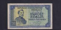 Tschechoslowakei, 20 Kronen Serie: HX, -