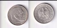 Deutsches Reich, Drittes Reich, 5 Reichsmark Paul von Hindenburg, -